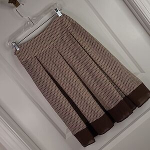 Worthington Brown and Cream Patterned Skirt